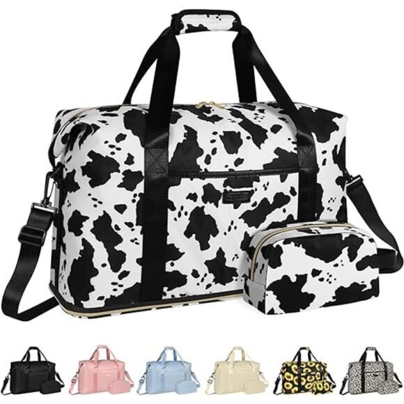 Expandable Travel Duffle Bag, Large Weekender Overnight Bags for Women Men - Picture 7 of 7